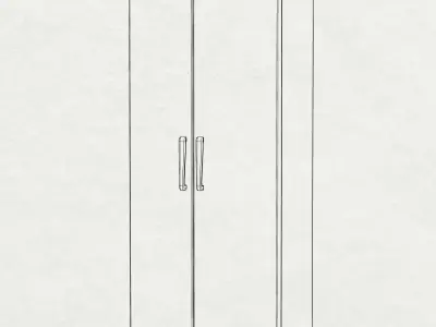 36 inch refrigerator fridge 3D model