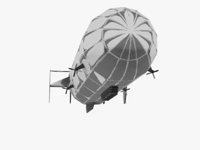 Zeppelin Airship Low-poly 3D model