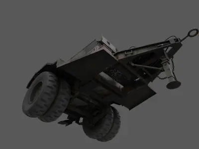  Power Generator Trailer MEP Low-poly 3D model