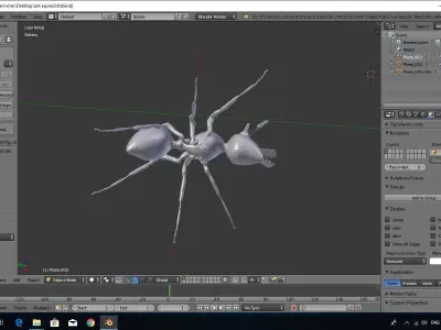 Ant 3D model Low-poly 3D model