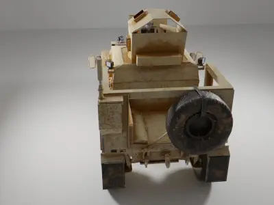 military vehicle oshkosh game ready model Free low-poly 3D model