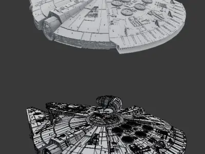 Millennium Falcon-star wars Free 3D model