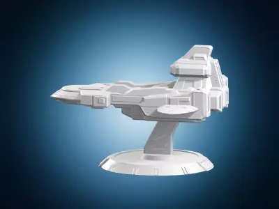 Futuristic Sci Fi Spaceship 3D print model