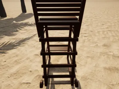 Lifeguard Chair on beach 3D model