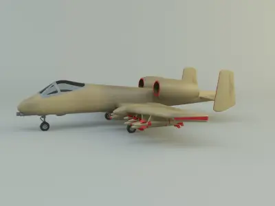 A-10 Thunderbolt II fighter jet 3D model