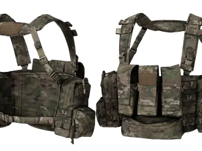 PLATATAC Peacekeeper Mk5 Chest Rig Low-poly 3D model