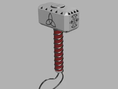 Mjolnir thor hammer 3D model buy