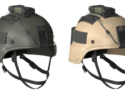 MICH HELMET LOW CUT Low-poly 3D model