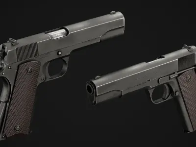 1911 pistols Low-poly 3D model