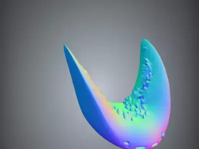 Cute Sea Sprite Ray Stylized Fantasy Creature cartoony style 3D model