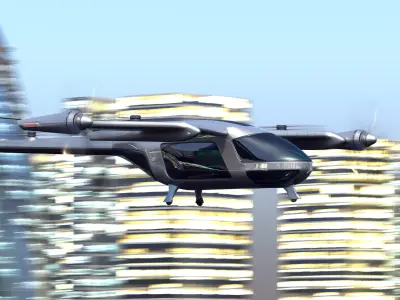 Uber Fly Taxi Drone Vray 3d model 3D model
