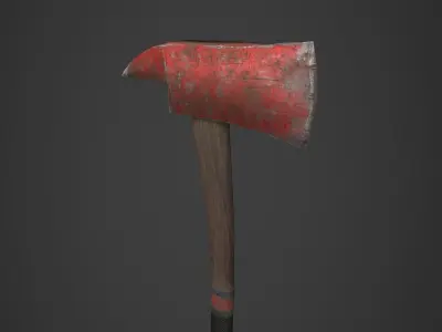Apocalyptic Axe - PBR and Game Ready Low-poly 3D model