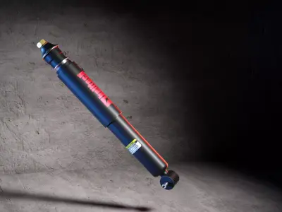 Bike suspension shocks Low-poly 3D model