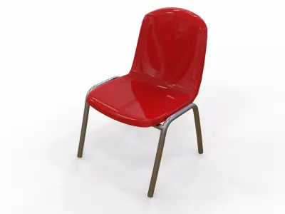 Simple Plastic Chair Free low-poly 3D model