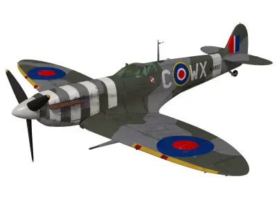 Supermarine Spitfire Mk-Vb 3D model purchase