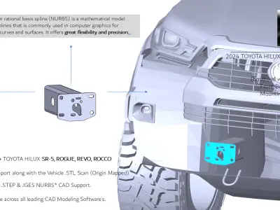 2024-25 TOYOTA HILUX Revo ROCCO Rogue 3D Scan Chassis Mount Data 3D model