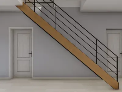 Stairs staircase in house Free 3D model