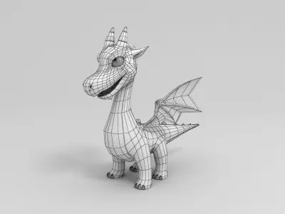 Cartoon Dragon 3D model