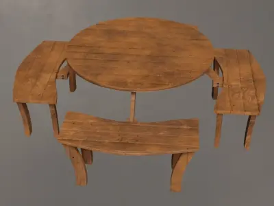 Garden Table 3D model get