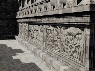 Borobudur 3D Model Low-poly 3D model