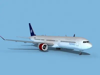 Boeing 767-400 SAS 3D model
