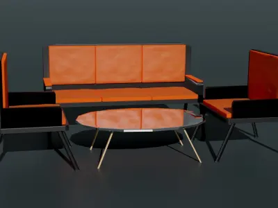 Sofa-Table Set 3D MODLE Free 3D model