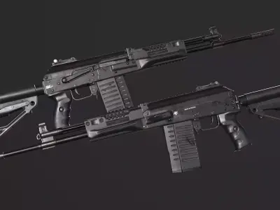 AK-308 Low-poly 3D model