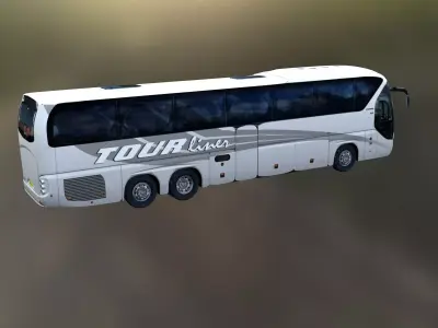 Tour Bus Luxury Passenger Coach Detailed 3D Print Model 3D print model
