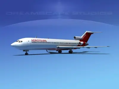 Boeing 727-200 AeroTours 3D model