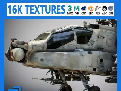 Boeing AH-64D Apache Longbow Attack Helicopter 3D model