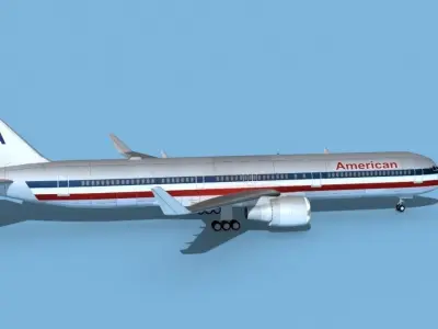 Boeing 767-400 American 3D model