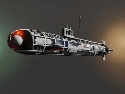 Submarine Cutaway Design 2023 3D model
