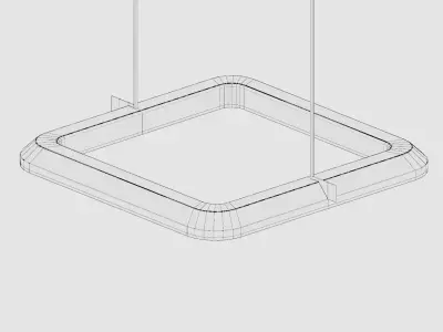 Brutalist Metal Cage with Feature Lighting 10 Low-poly 3D model