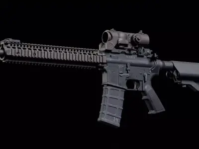 M4 Block II Low-poly 3D model