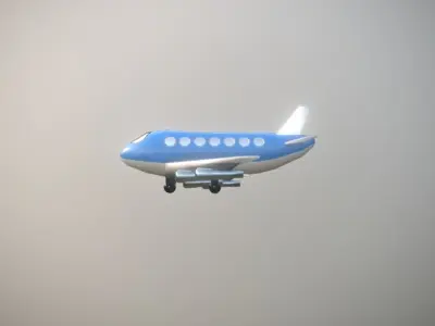 Jumbo Jet Toy low-poly game ready Low-poly 3D model