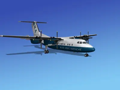 Dehavilland DHC-7 Blue Ridge American 3D model