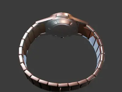 Wristwatch Low-poly 3D model