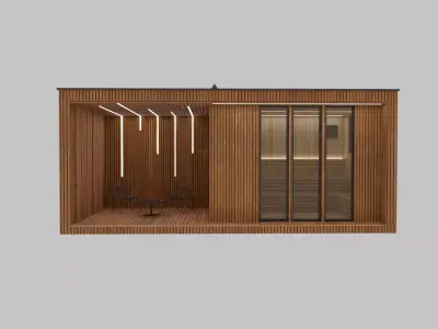 Modular outdoor sauna steam house bath house 3D model 3D model