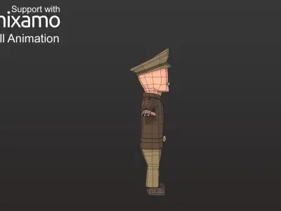 WW2 Us Commander Low-poly 3D model