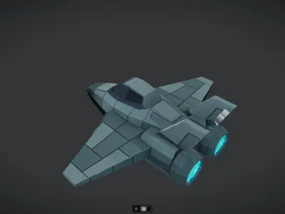 Spacecraft Jet aircraft plane 3dmodel 5 3D model