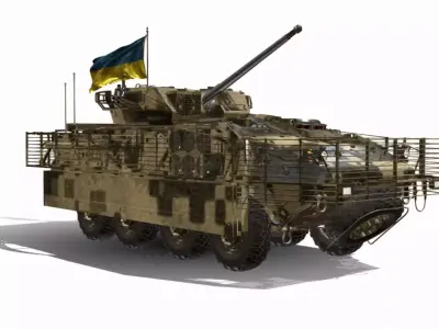 M1296 Infantry Carrier Vehicle Dragoon Low-poly 3D model