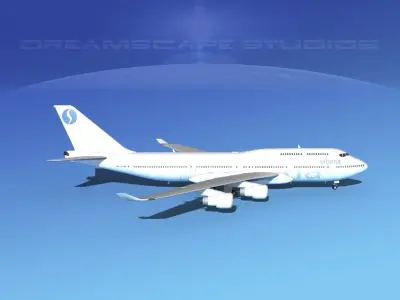 Boeing 747-400 Sabena 3D model