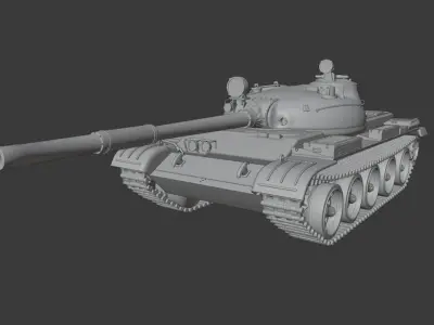 T-62 Soviet Main battle Tank 3D model