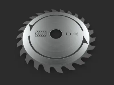 Saw - circular sawblade Low-poly 3D model