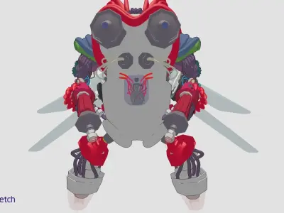 armored drone destroyer 3D model