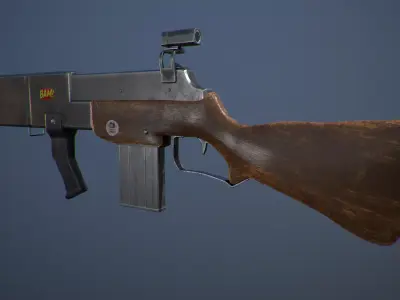 Rifle Low-poly 3D model