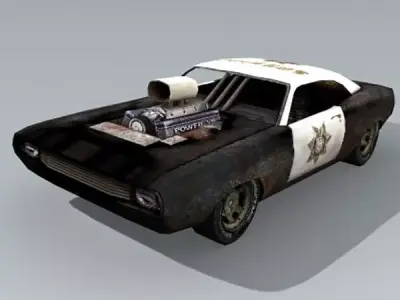 old PoliceCar Free low-poly 3D model