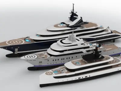 Yachts Collection 2025 3D model purchase