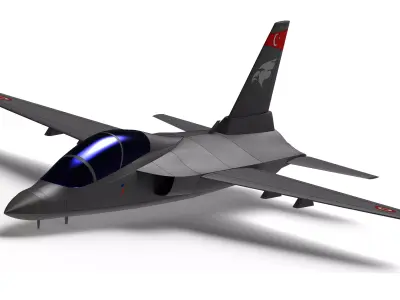 Hurjet Aircraft - TurkishAerospace 3D model