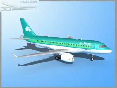 Falcon3D A319 Aer Lingus 3D model